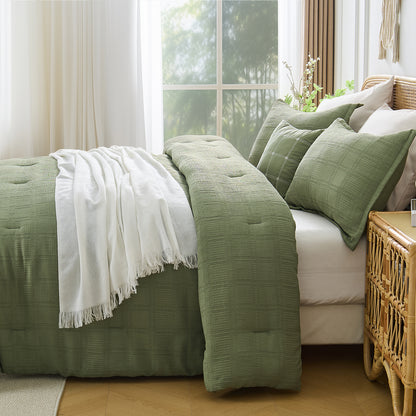 Regency Heights Tessa Waffle Weave Textured Comforter Set