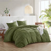 Comfort Spaces Soft Washed Pleated Duvet Cover Set