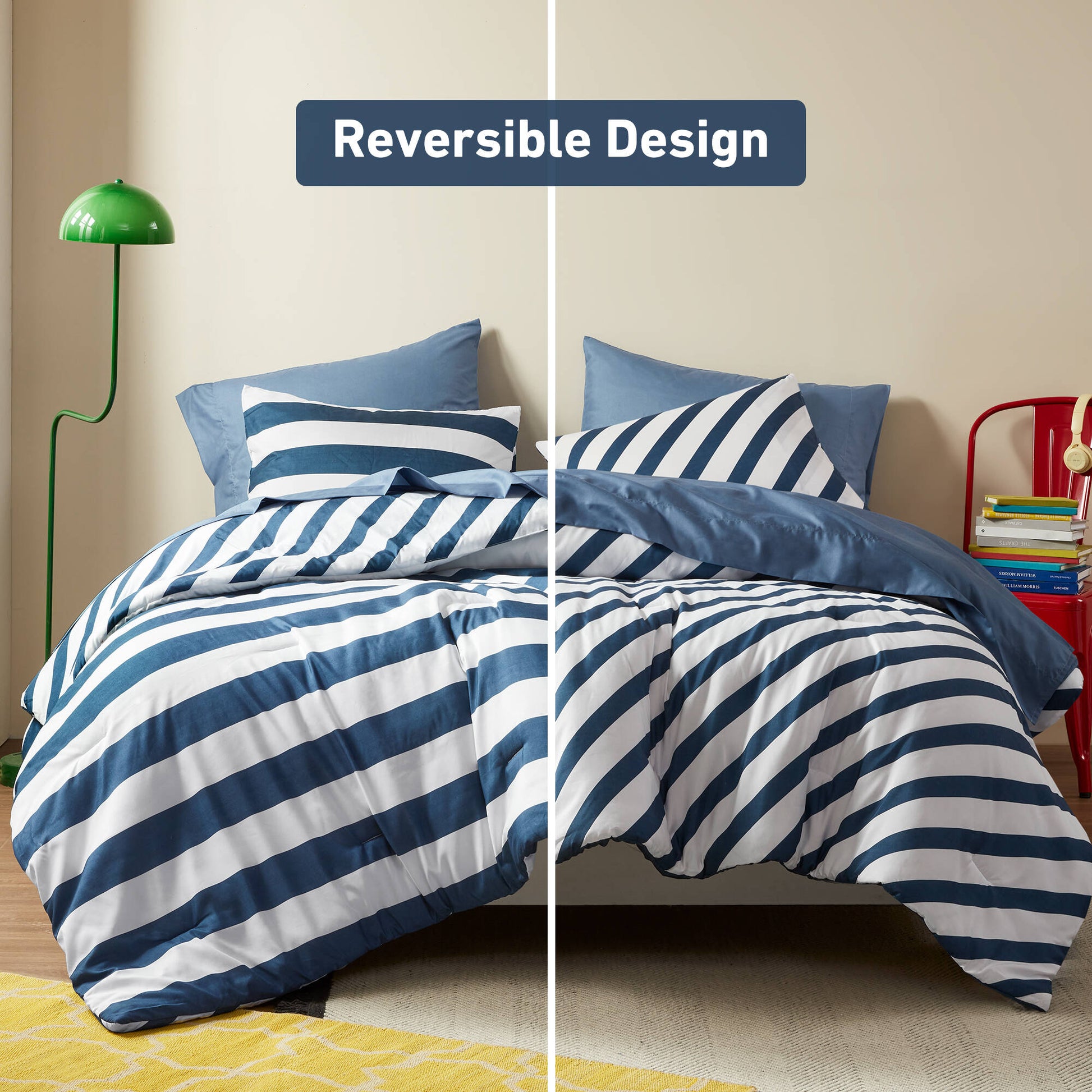 Regency Heights Echo Stripe Textured Print Comforter Set