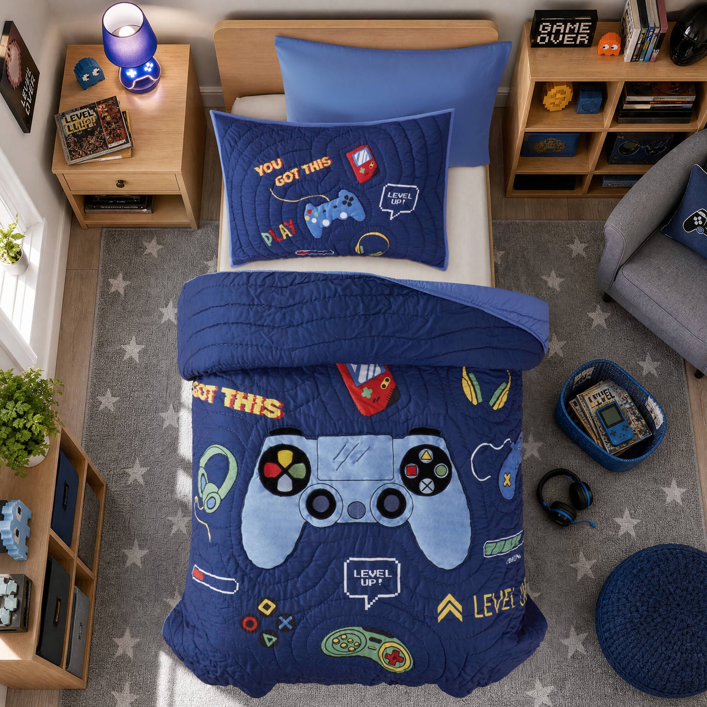 Intelligent Design Kids Game 3PCS Quilt Set