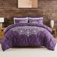 Elava Complete Bed with Sheet Set - Twin / Purple