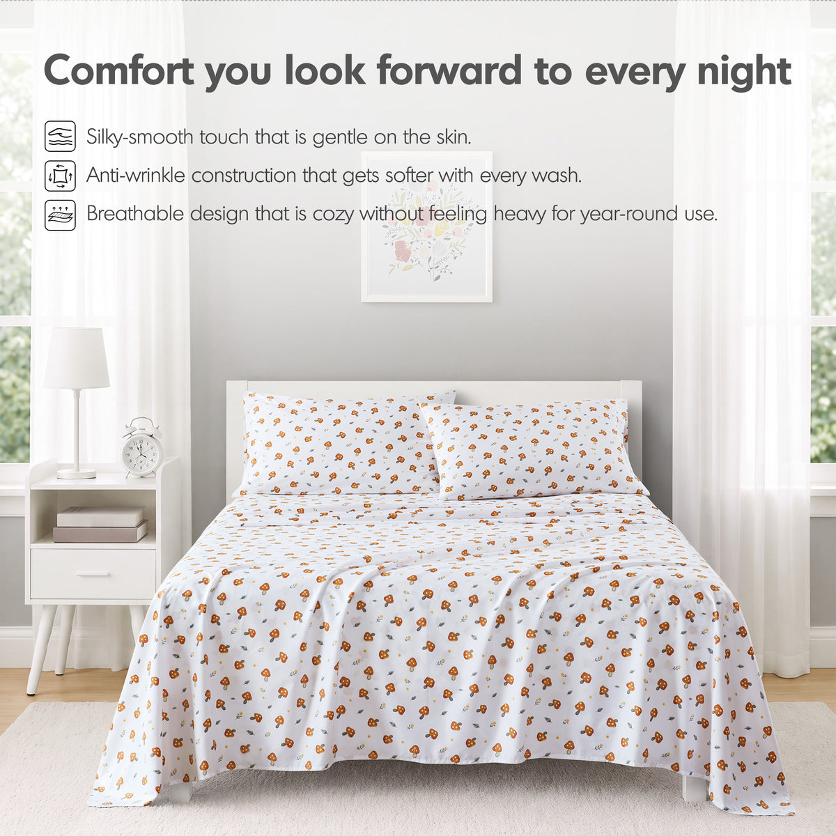 Intelligent Design Printed Microfiber Sheet Set