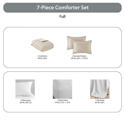 Regency Heights Camden Chambray Print Microfiber Comforter Set with Bed Sheets