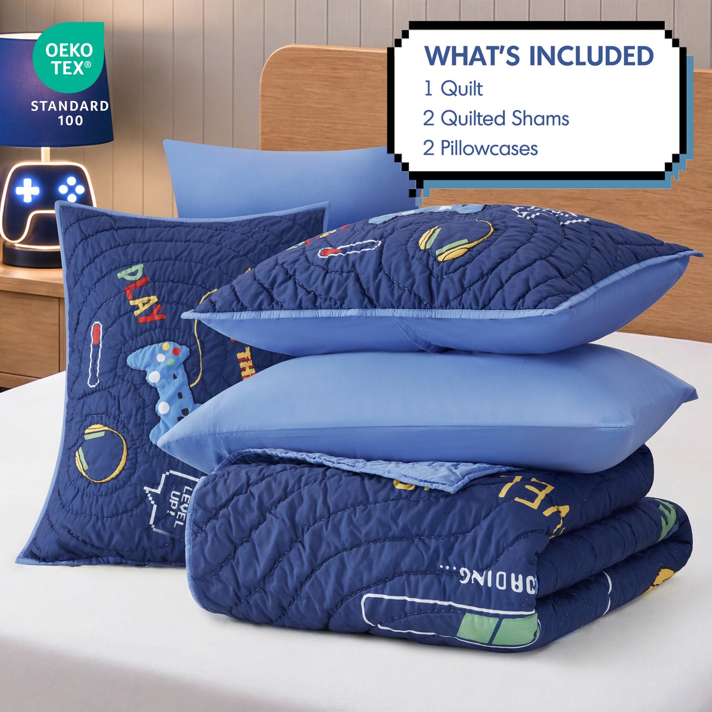 Intelligent Design Kids Game 5PCS Quilt Set