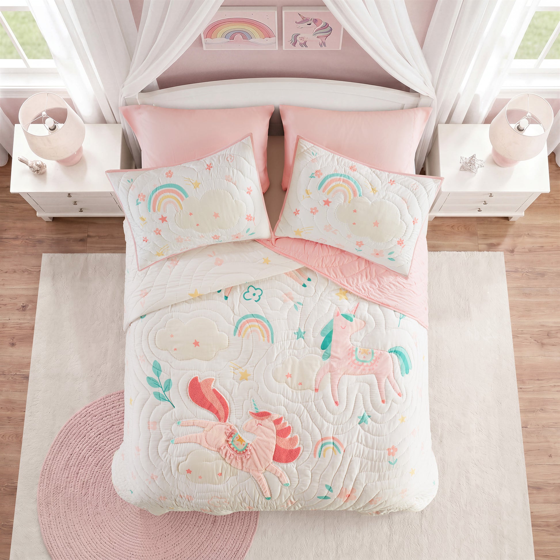 Intelligent Design Kids Unicorn Dream 5PCS Quilt Set