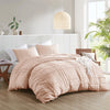 Comfort Spaces Soft Washed Pleated Duvet Cover Set