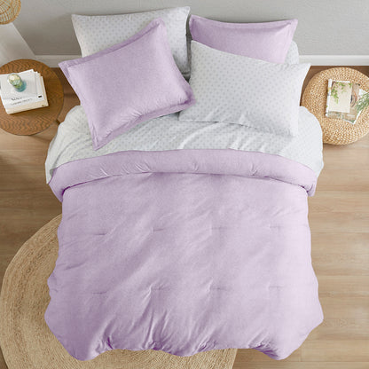 Regency Heights Camden Chambray Print Microfiber Comforter Set with Bed Sheets