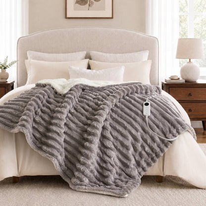 Serta Heated Cord Plush Heated Throw