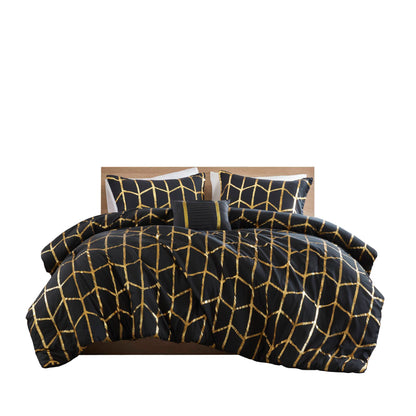 Regency Heights Raina Metallic Printed 3 Comforter Set
