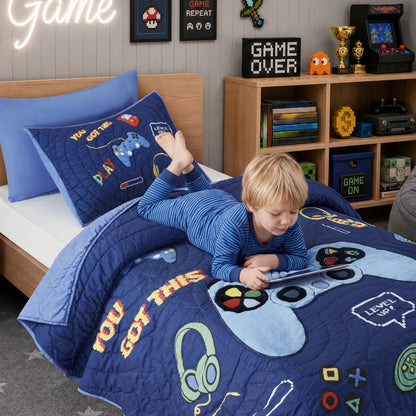 Intelligent Design Kids Game 3PCS Quilt Set