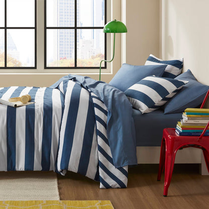 Regency Heights Echo Stripe Textured Print Comforter Set