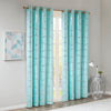 Intelligent Design Total Blackout Metallic Print Grommet Top Curtain Panel