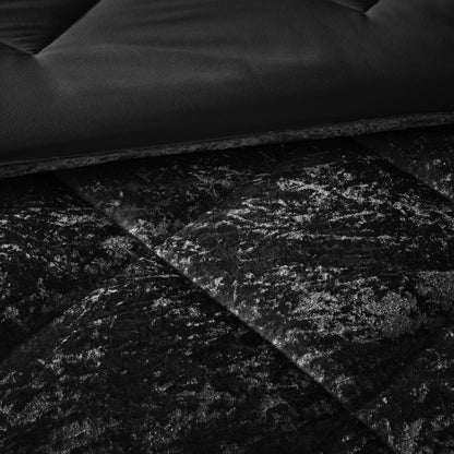 Flora 100% Polyester Velvet Comforter Set