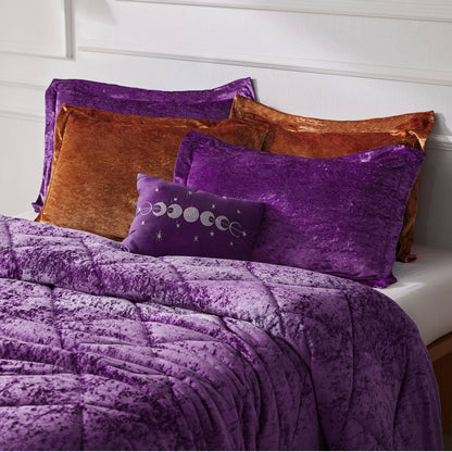 Flora 100% Polyester Velvet Comforter Set