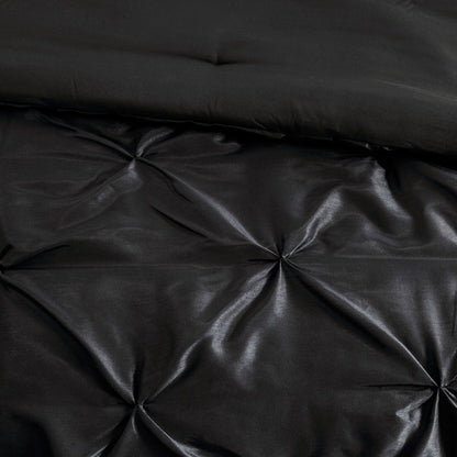 Laurel 100% Polyester Pieced Pleated 7pcs Tufted Comforter Set